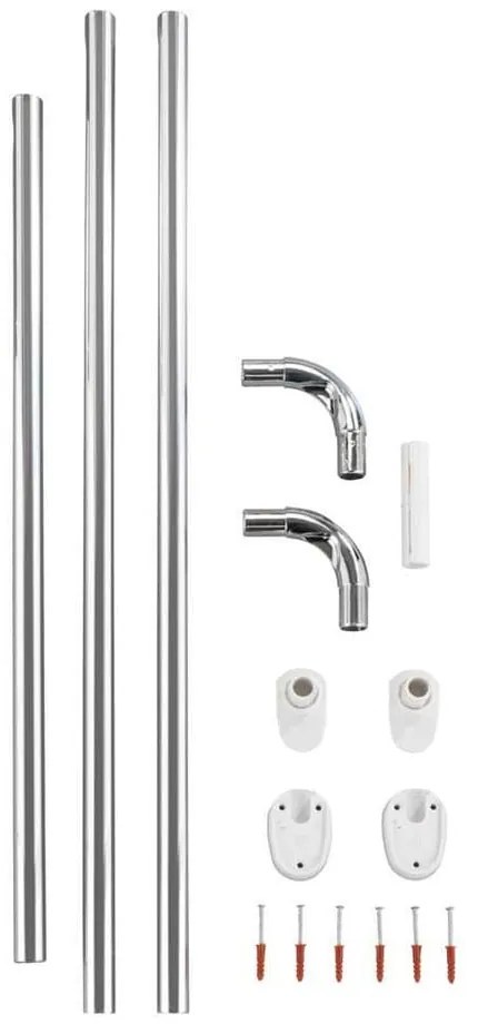 Uniwersalny narożny drążek na zasłonę prysznicową Wenko Shower Curtain Rod
