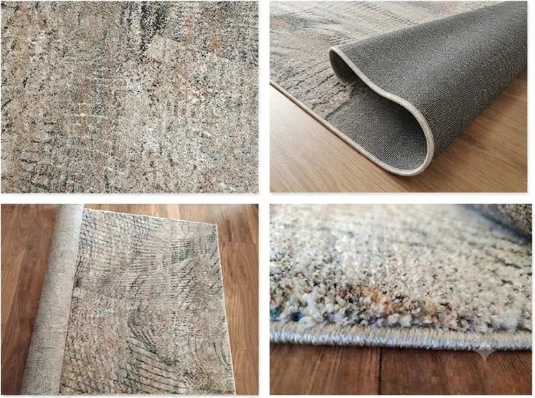 Dywan nowoczesny Fancy 100% Dywan Strukturalny Beżowo-Szary 120 cm x 170 cm