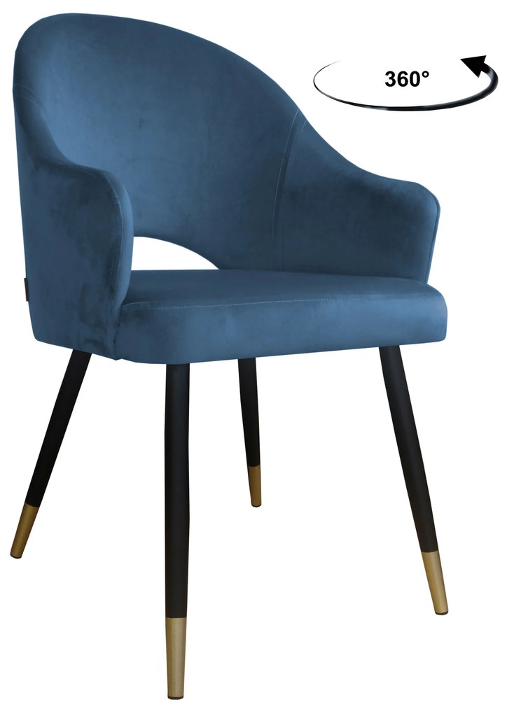 Krzesło obrotowe Velvet podstawa czarno-złota MG33