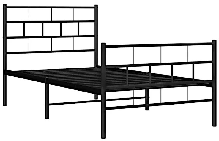 Czarne Pojedyncze Łóżko 90X200 B0-N23