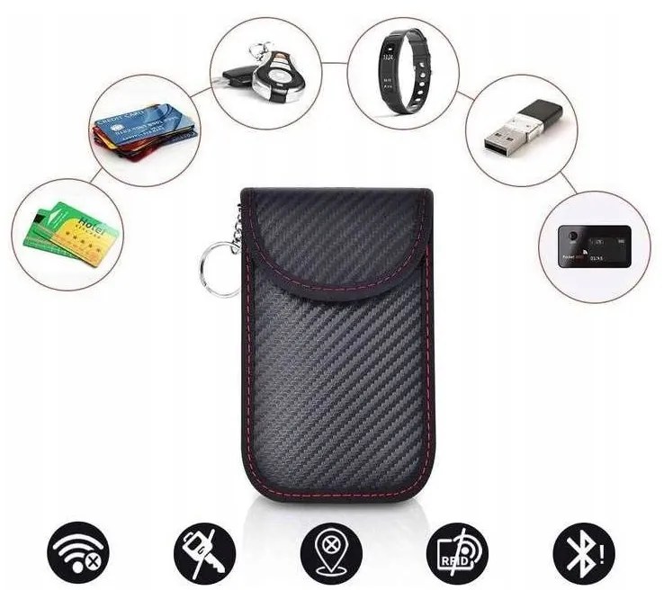 KLATKA FARADAYA ETUI Na Kluczyki samochodowe Keyless Zabezpieczenie Antykradzieżowe