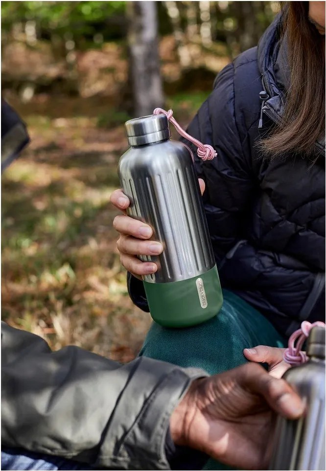 Butelka termiczna ze stali nierdzewnej w kolorze srebra 850 ml Explorer – Black + Blum