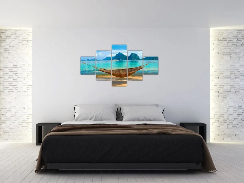 Obraz - Hamak na plaży 3 (125x70 cm)