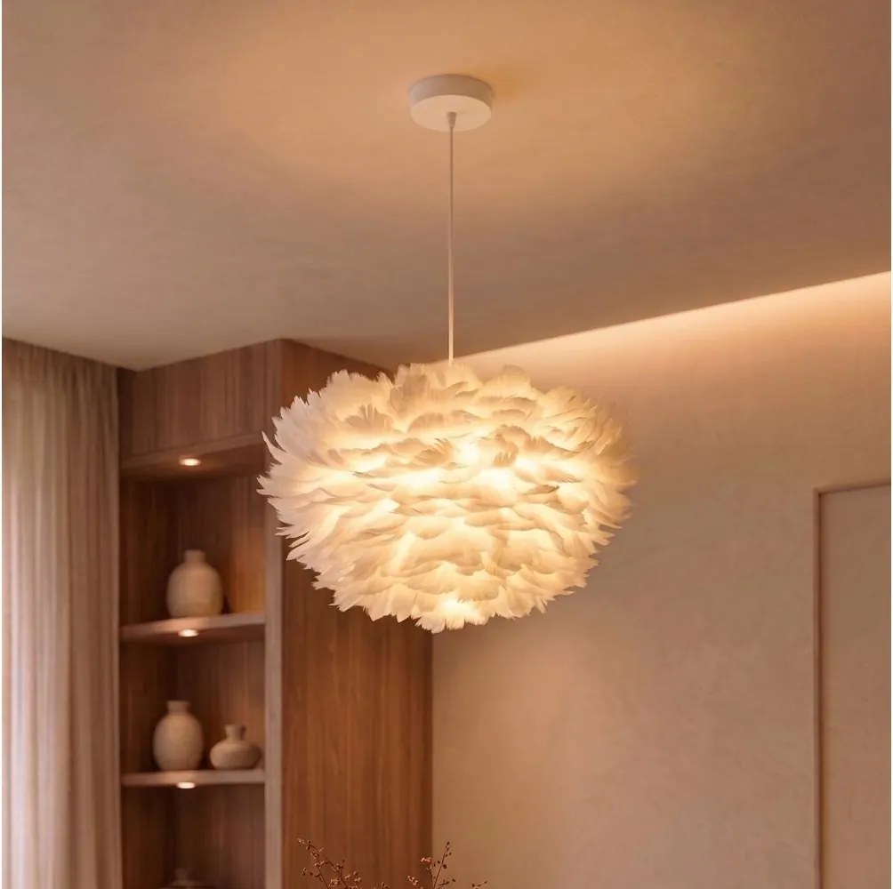 BRILAGI - Żyrandol wiszący na przewodzie FEATHER 3xE27/40W/230V, średnica 40 cm, biały