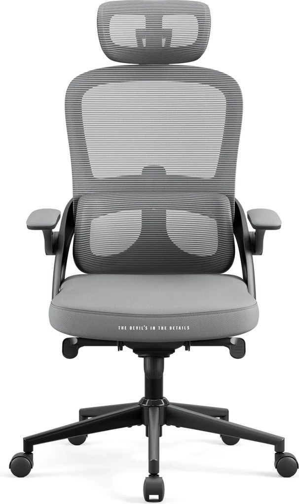 Ergonomiczny fotel do pracy w biurze Diablo V-Light szary