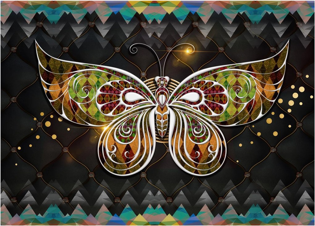 Obraz na szkle - Magiczny motyl (70x50 cm)