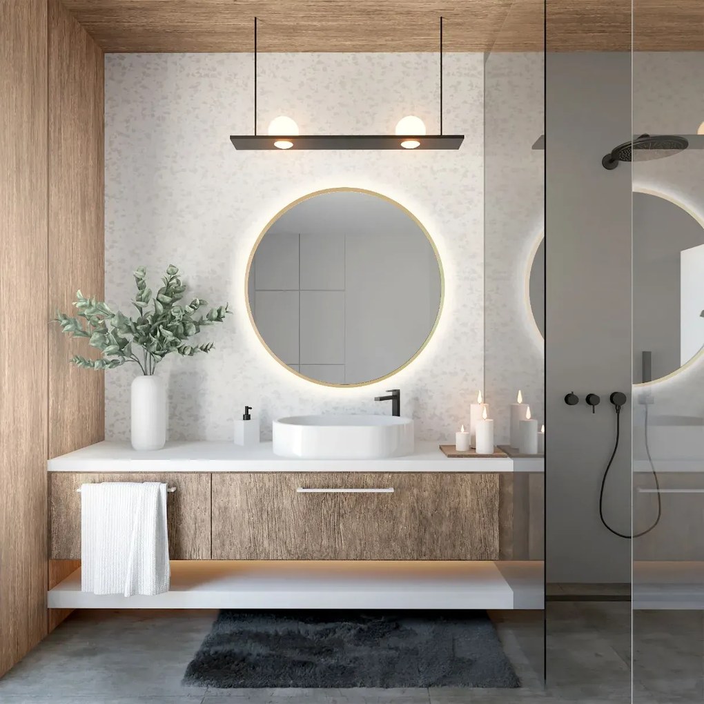 Lustro łazienkowe ZIRCON STANDARD 80 z oświetleniem LED BALTICA DESIGN