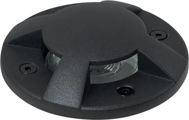 Zestaw 6 nowoczesnych reflektorów gruntowych czarnych GU10 50mm z efektem 4-punktowego światła IP65 - Cellar