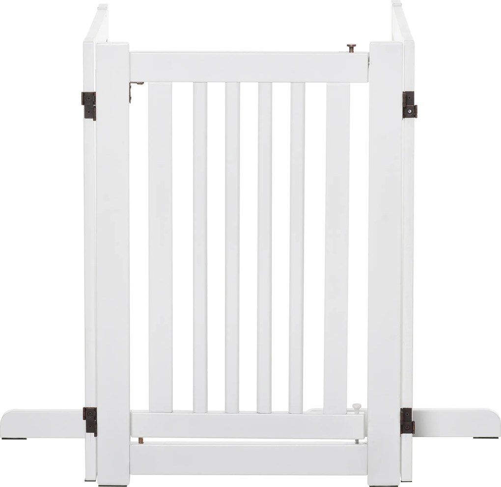 PawHut Bariera ochronna dla psa Krata zabezpieczająca biała stabilna i łatwa w montażu 155x1 5x76cm | Aosom PL