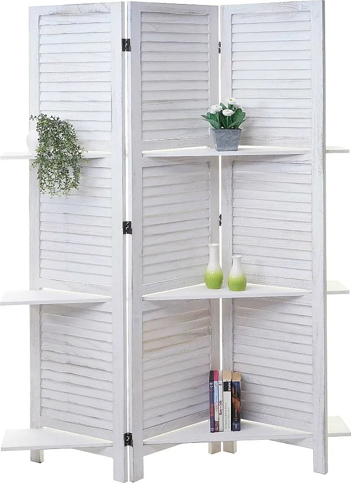 Ekran Aberdeen z półkami,  biały/biały