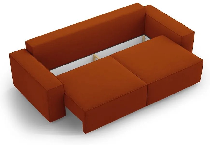 Ceglasta rozkładana sofa 247 cm Jodie – Micadoni Home