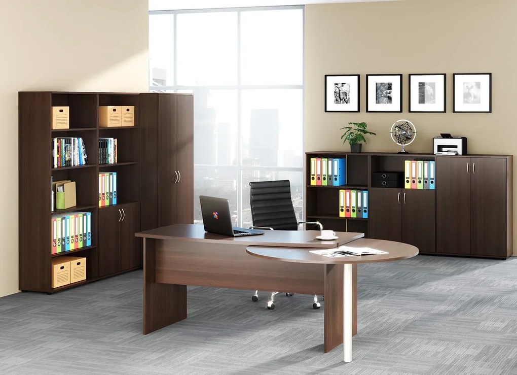 Komplet mebli z biurkiem zamykanych na kluczyk wenge D1-R91