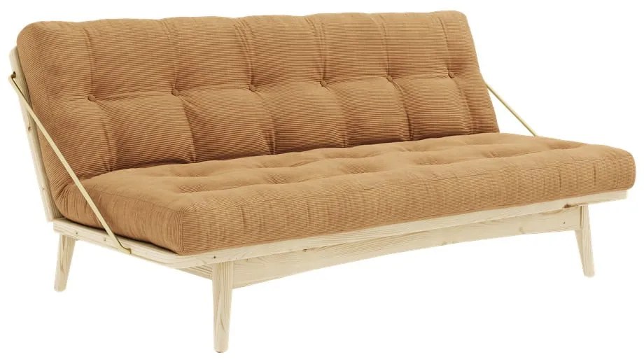 Musztardowa rozkładana sofa 190 cm Folk – Karup Design