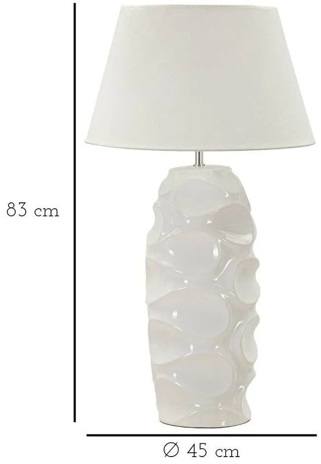 Biała lampa stojąca z tekstylnym kloszem (wysokość 83 cm) Warsaw – Mauro Ferretti