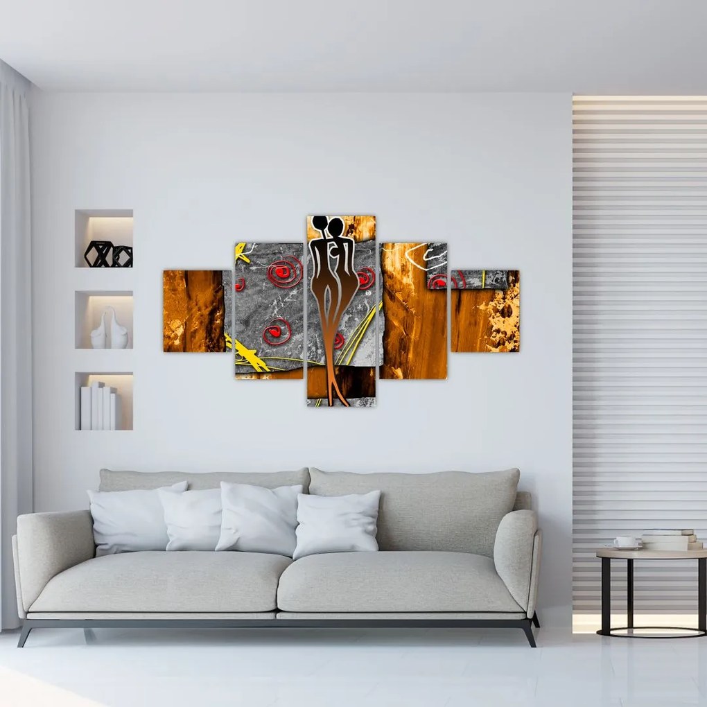 Obraz starożytnego obrazu (125x70 cm)