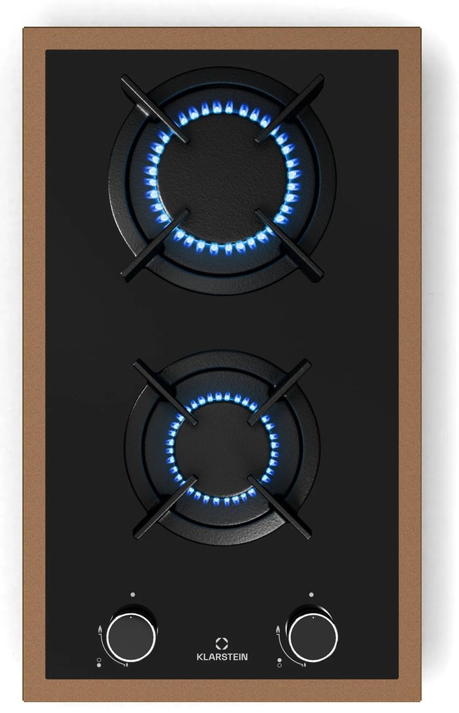 Klarstein Lumiflame 30cm Płyta gazowa 2 palniki Czarny