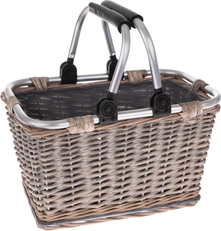 Wiklinowy kosz piknikowy z metalowymi uchwytami Dakls Sono