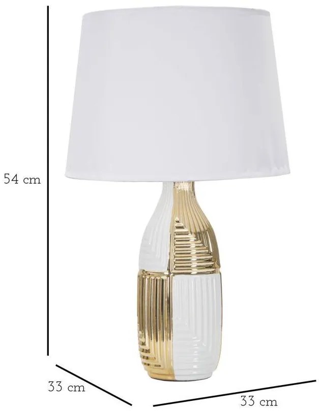 Ceramiczna lampka nocna, glamour, Ø 33 cm