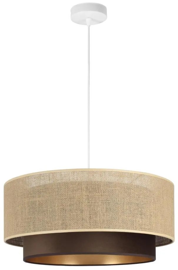 Żyrandol na lince SARTA 1xE27/60W/230V brąz/juta