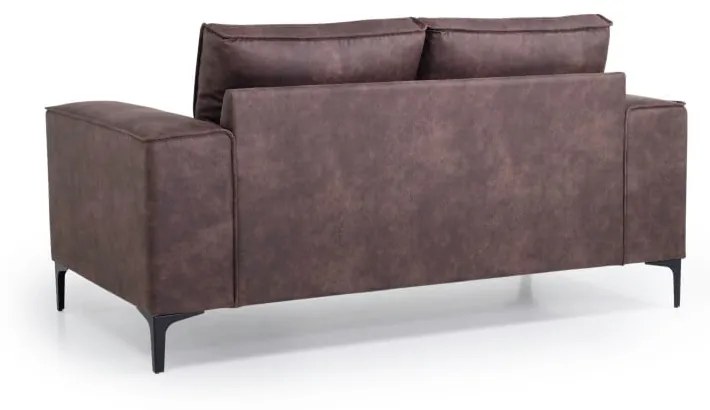 Brązowa sofa z imitacji skóry 164 cm Copenhagen – Scandic