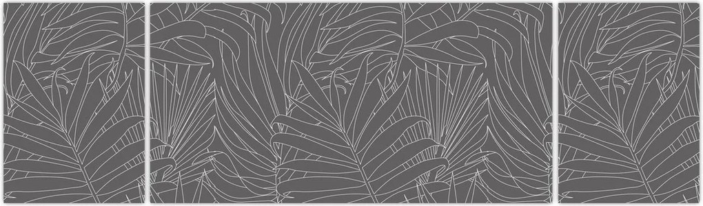 Obraz - Szare liście palmy (170x50 cm)