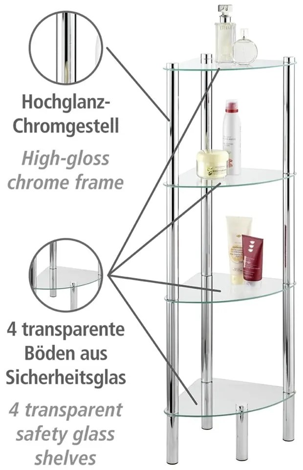 Szafka narożna z 3 półkamiWenko Corner