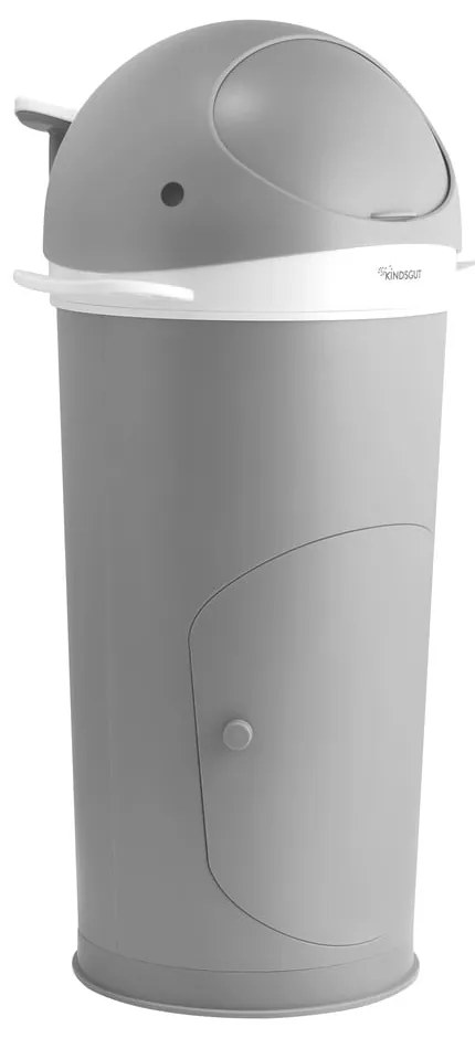 Ciemnoszary plastikowy kosz na pieluchy 25 l Whale – Kindsgut