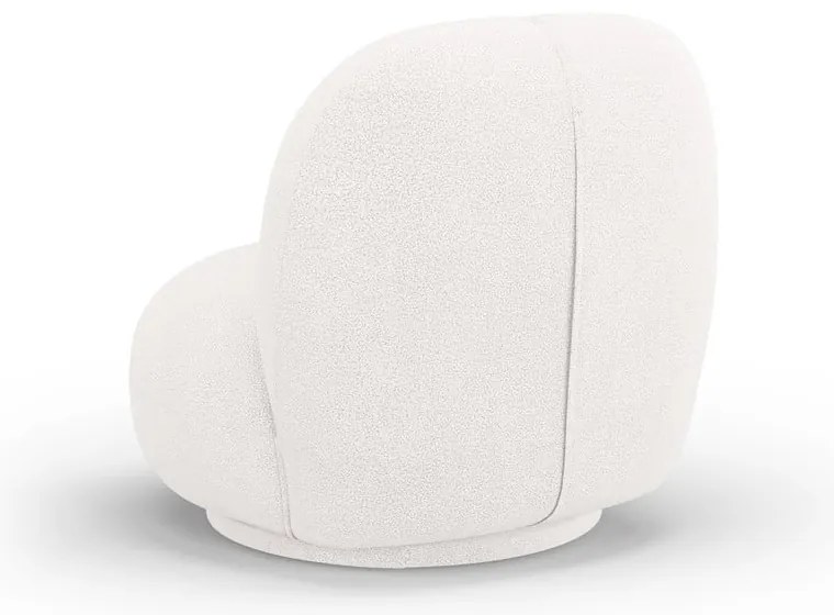 Biały fotel z materiału bouclé Chuck – Micadoni Home