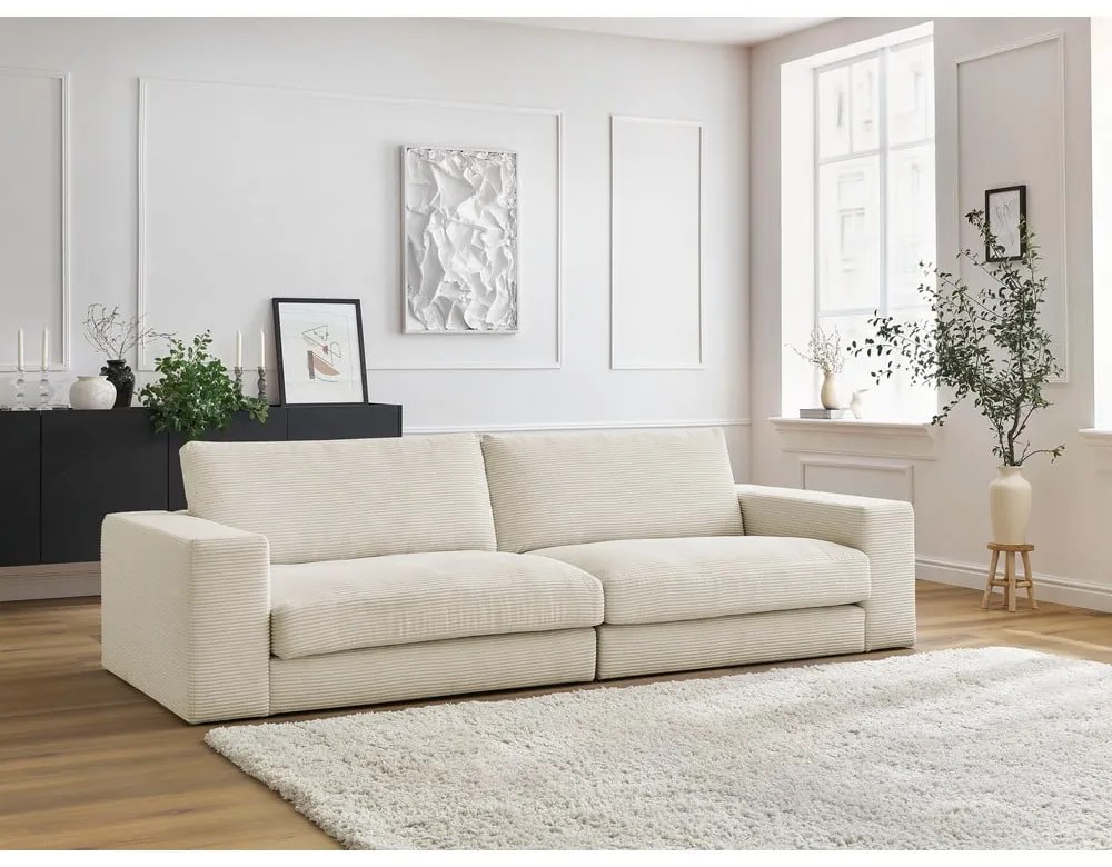 Beżowa sztruksowa sofa 274 cm Leonard – Bobochic Paris