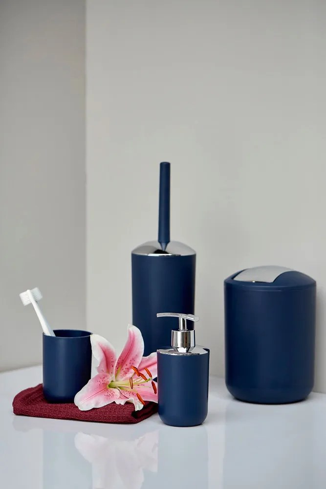 Pojemnik na szczoteczki do zębów, dozownik na mydło, kosz łazienkowy BRASIL DARK BLUE - zestaw, WENKO