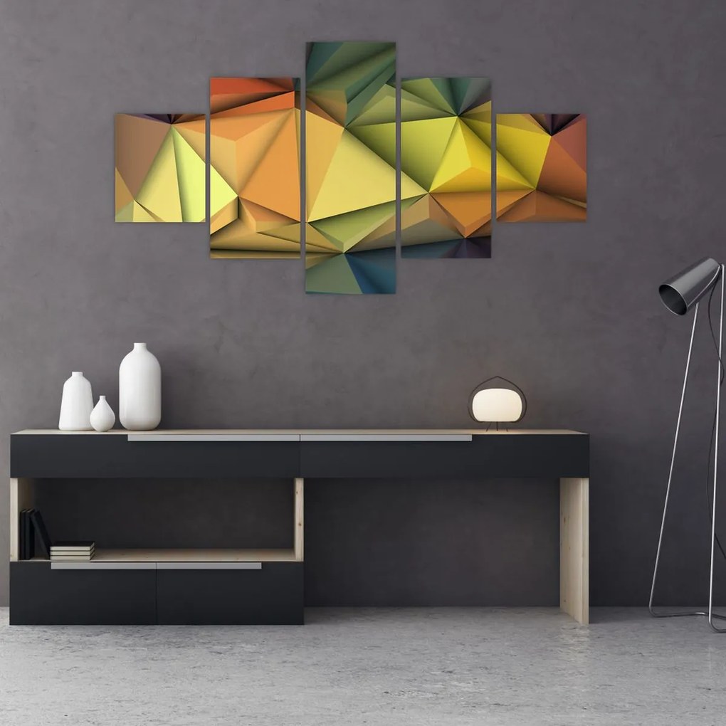 Obraz - Wielokątna abstrakcja 3D (125x70 cm)