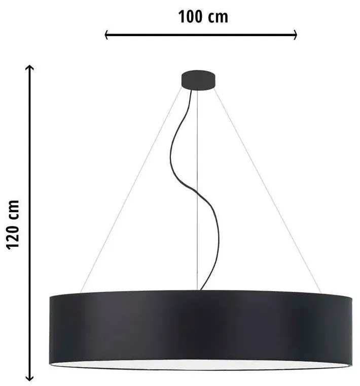 Regulowana lampa wisząca z okrągłym abażurem 100 cm kolory do wyboru S3-F14