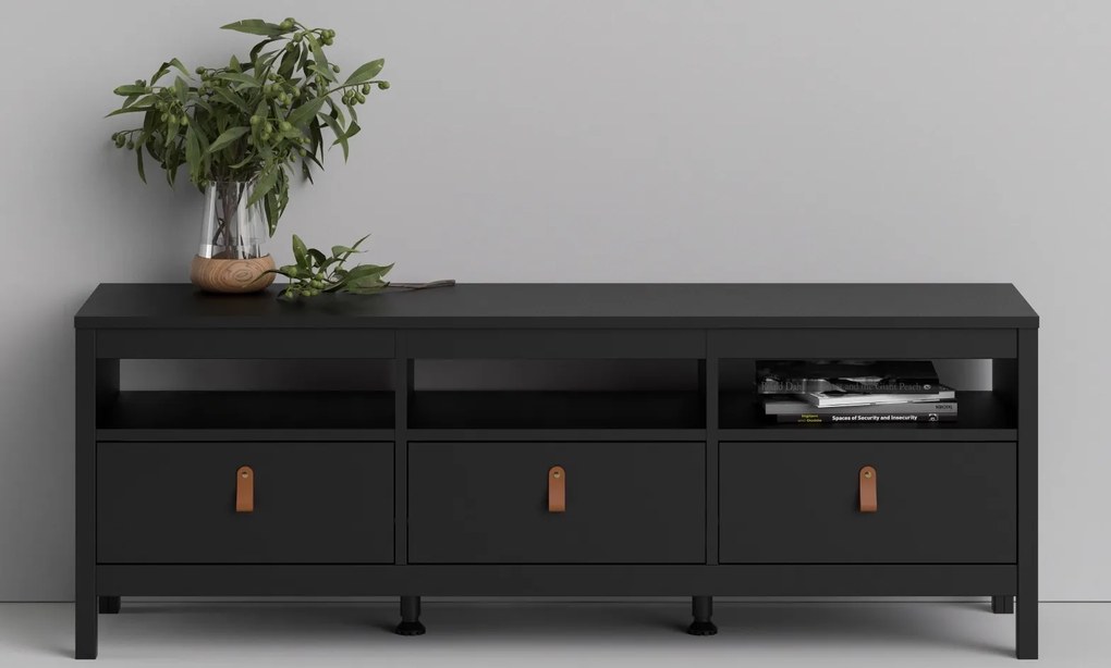Szafka RTV z szufladami w kolorze czarny mat Madrid
