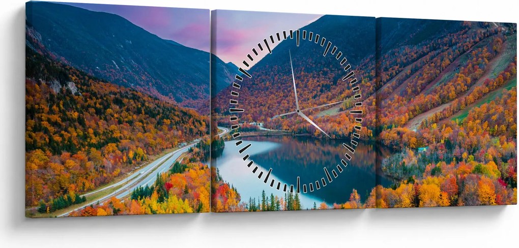 Obraz - White Mountain, New Hampshire, USA (z zegarem) (90x30 cm)