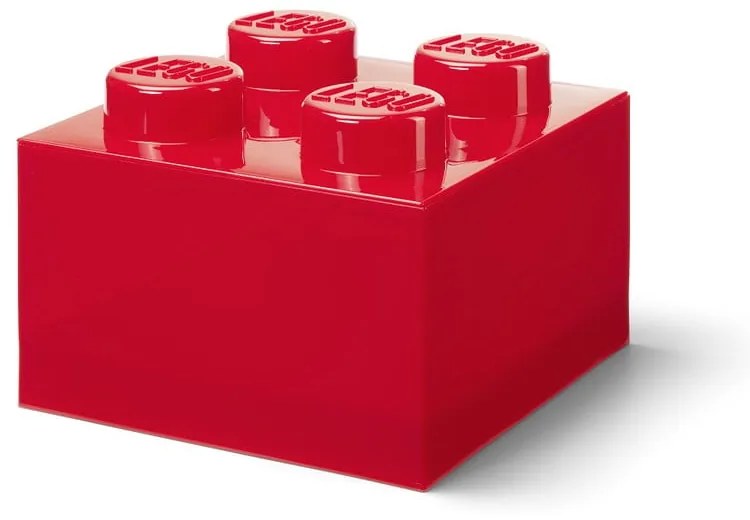 Czerwony plastikowy pojemnik dziecięcy 25x25x18 cm – LEGO®