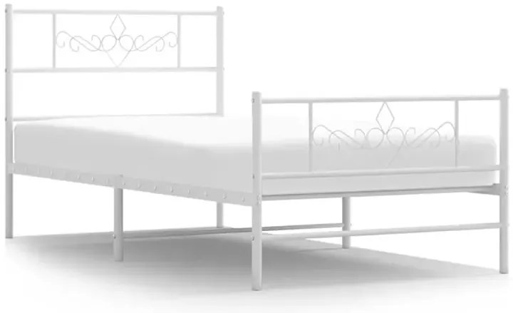 Białe metalowe łóżko pojedyncze 80x200 cm G2-K23