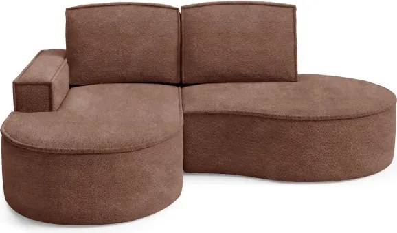 Narożnik MOLLY Lewostronny bez funkcji spania, wolnostojący tkanina ABRIAMO 12 Miedziany