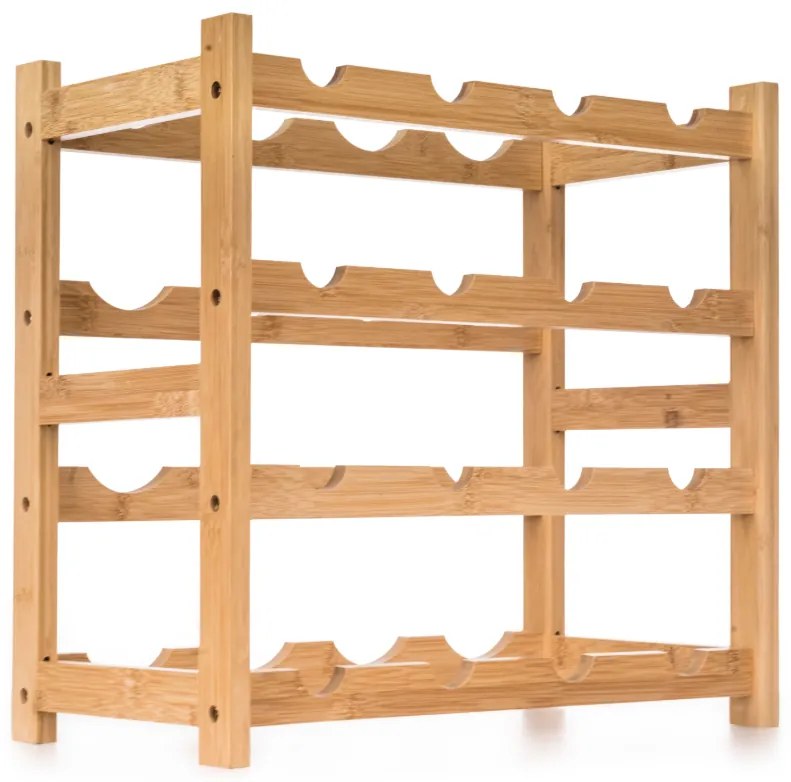 G21 Bambusowy regał na wino, 16 butelek, M