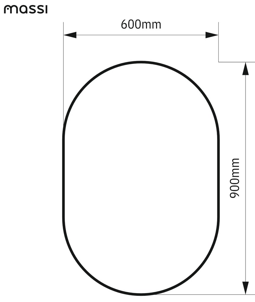 Lustro owalne bez podświetlenia symetryczne bezramowe PLATAN | Różne rozmiary | Różne kolory szkła : Kolor - Srebro, Rozmiar - 70 x 130 cm