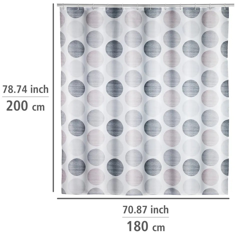 Zasłona prysznicowa 180x200 cm Pastel Dots – Wenko