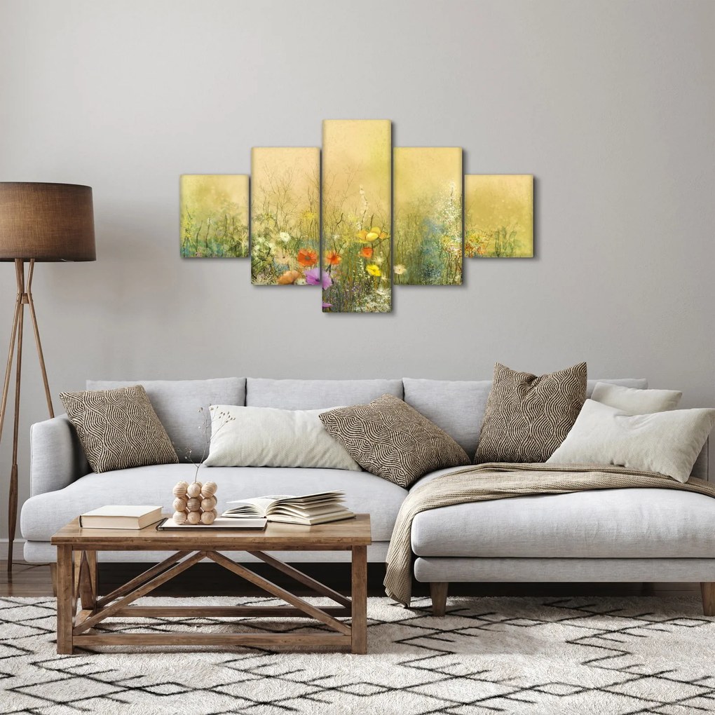 Obraz - Malowana łąka (125x70 cm)
