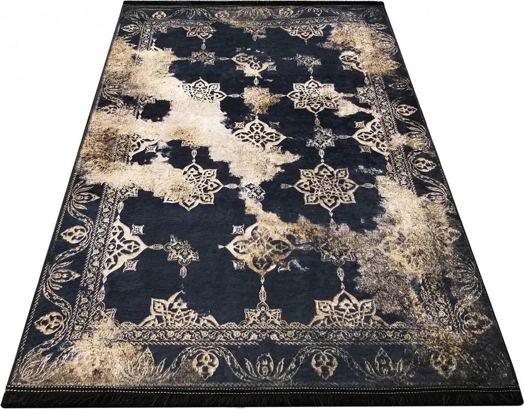 Czarny elegancki dywan B4-S16