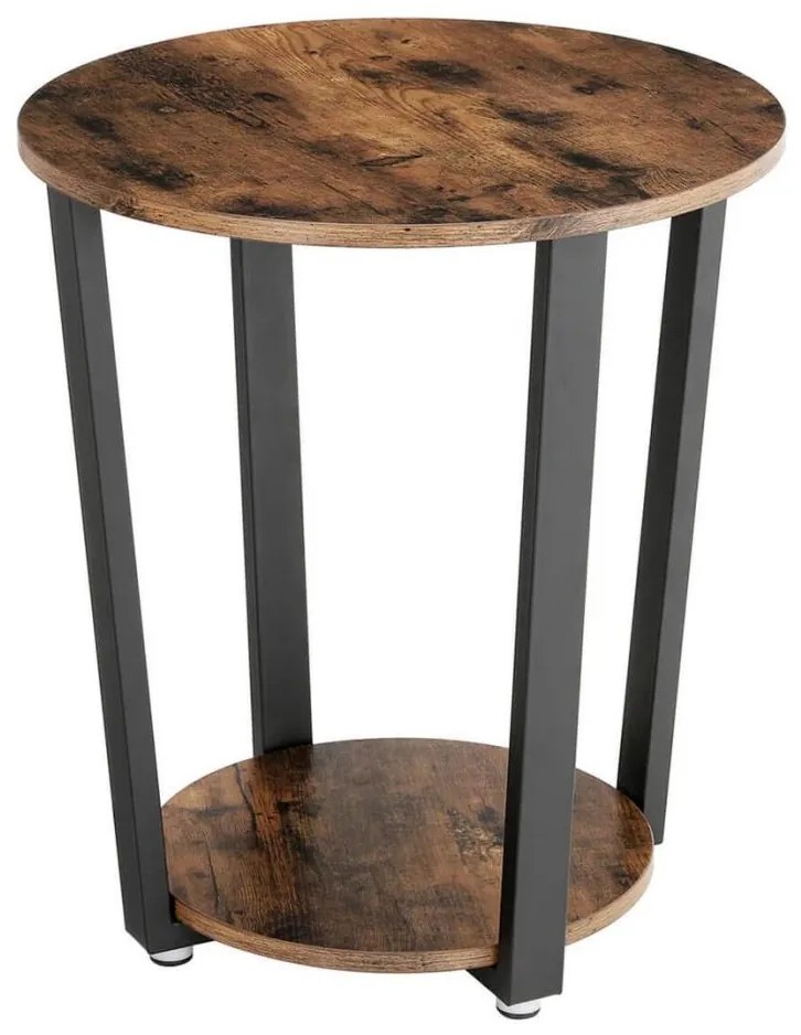 Stolik pomocniczy ELDUR brązowy/czarny