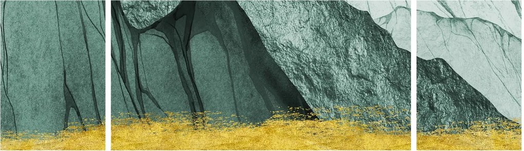Obraz - Emerald Mountains N⁰2 (170x50 cm)