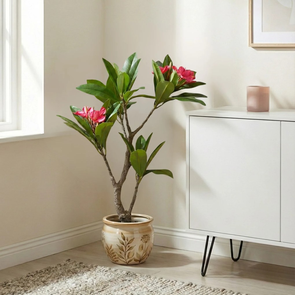 Sztuczne drzewko w doniczce Frangipani, 50 x 90 cm