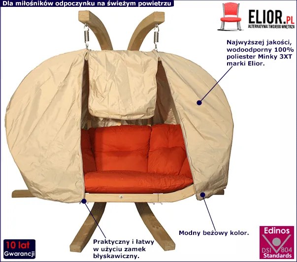 Grafitowy pokrowiec na fotel wiszący N6-Z50