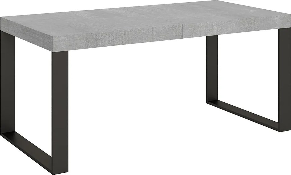 Stół rozkładany 180/284x90 cm Tecno cementu nogi antracytowe