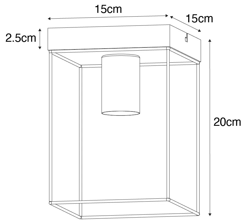 Minimalistyczna lampa sufitowa czarna - Kodi Nowoczesny Oswietlenie wewnetrzne