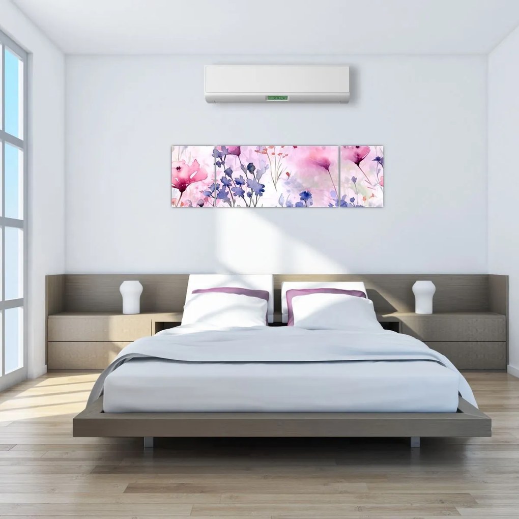 Obraz - Akwarelowa łąka (170x50 cm)