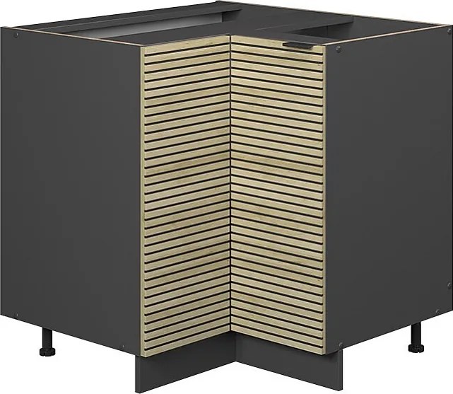 Szafka narożna panel dębowy 80.5x51.6x82 fame-line